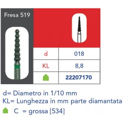 FRESA DIAMANTATA PER RIDUZIONE