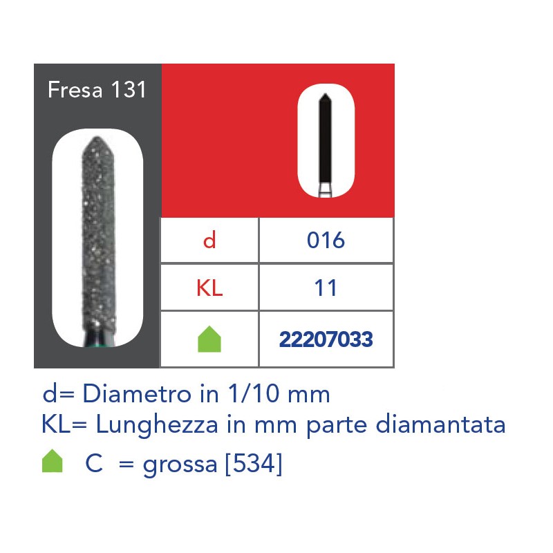 FRESE DIAMANTATE CILINDRICA A PUNTA BISELLATA