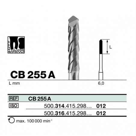 FRESA TUNGSTENO TURBINA