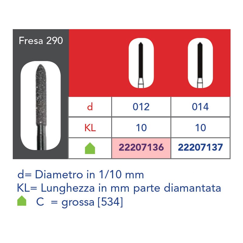 FRESE DIAMANTATE CILINDRO PUNTA