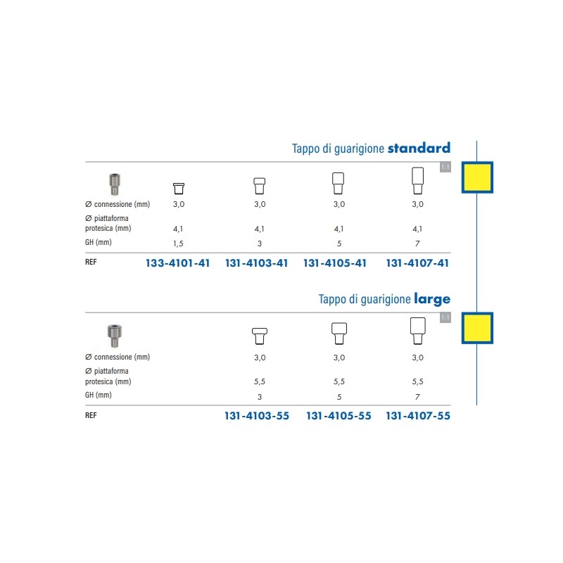 TAPPI GUARIGIONE CONNESSIONE 3.0 STANDARD E LARGE per IMPIANTI