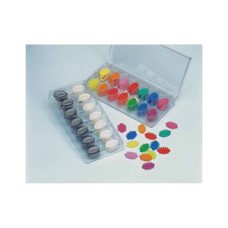 LEGATURE ELASTICHE TRASPARENTI E COLORATE, CONF.