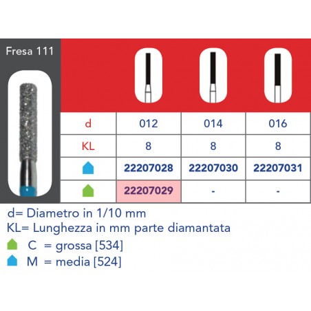 FRESE DIAMANTATE CILINDRICHE
