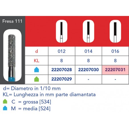FRESE DIAMANTATE CILINDRICHE