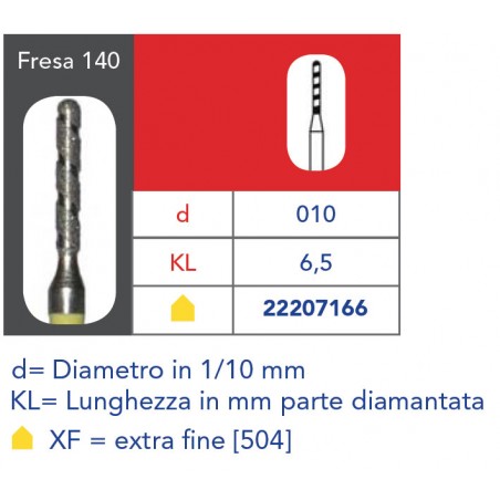 FRESE DIAMANTATE CILINDRO PUNTA ARROTONDATA