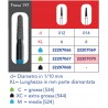 FRESE DIAMANTATE CONICHE A PUNTA ARROTONDATA