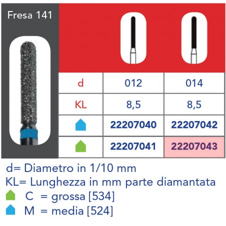 FRESE DIAMANTATE CILINDRO