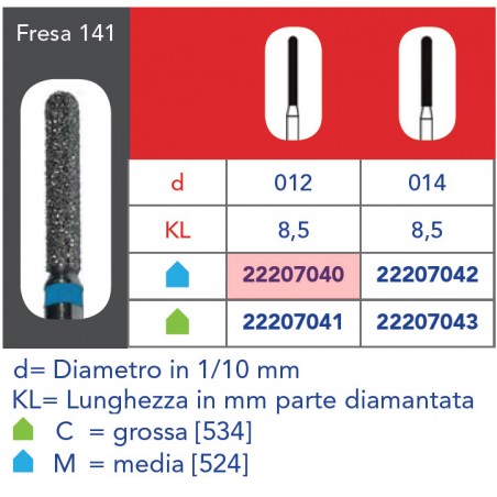 FRESE DIAMANTATE CILINDRO