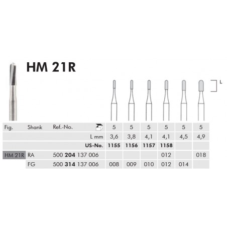 FRESA TUNGSTENO HM21R 012 PER CONTRANGOLO