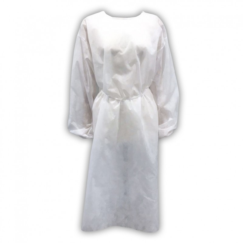 CAMICE MONOUSO BIANCO TNT (NON STERILE) IDROREPELLENTE