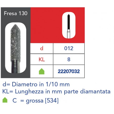 FRESE DIAMANTATE CILINDRICA A PUNTA BISELLATA FRESE DIAMANTATE CILINDRICA A PUNTA BISELLATA