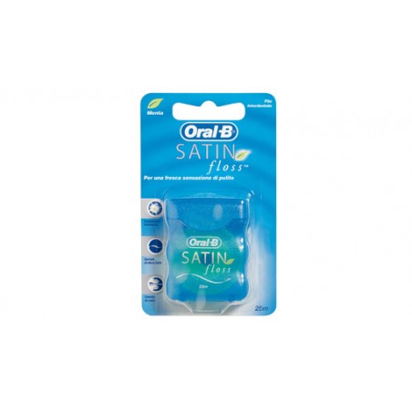 SATIN FLOSS FILO INTERDENTALE 25 METRI - MENTA SATIN FLOSS FILO INTERDENTALE 25 METRI - MENTA