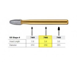 FRESA TUNGSTENO A UOVO PER TURBINA
