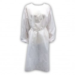 CAMICE MONOUSO BIANCO TNT (NON STERILE) IDROREPELLENTE