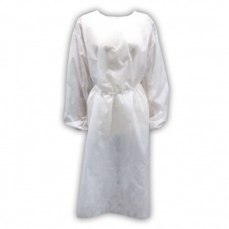 CAMICE MONOUSO BIANCO TNT (NON STERILE) IDROREPELLENTE