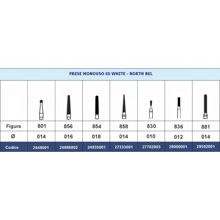 50 FRESA DIAMANTATA MONOPAZIENTE