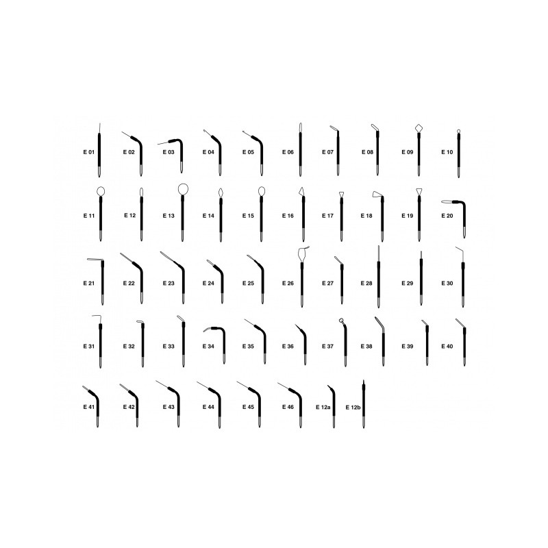 ELETTRODI CON GUAINA NERA PER ELETTROBISTURI SERIE 640/E