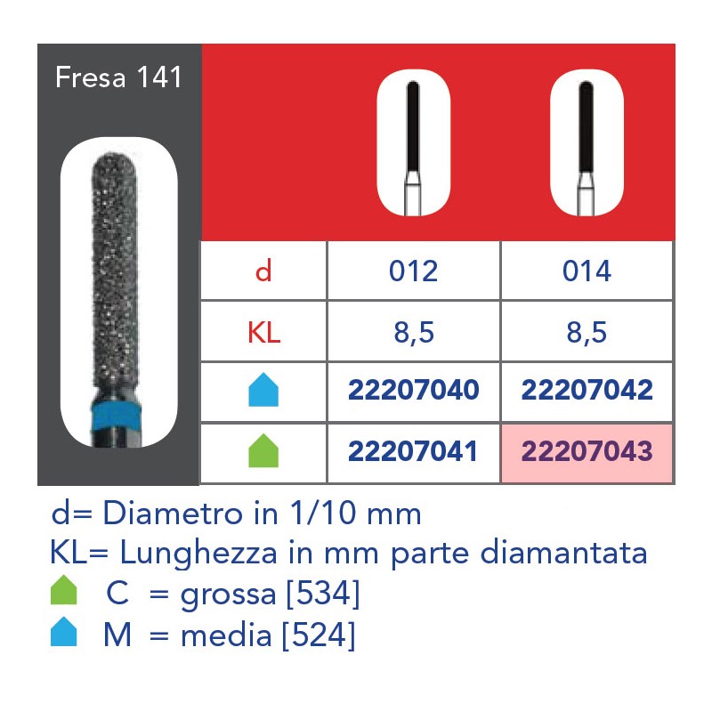 FRESE DIAMANTATE CILINDRO