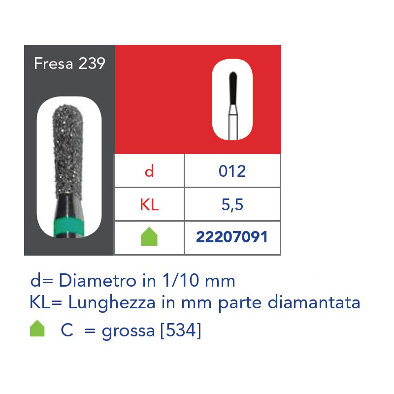FRESE DIAMANTATE PERA ALLUNGATA