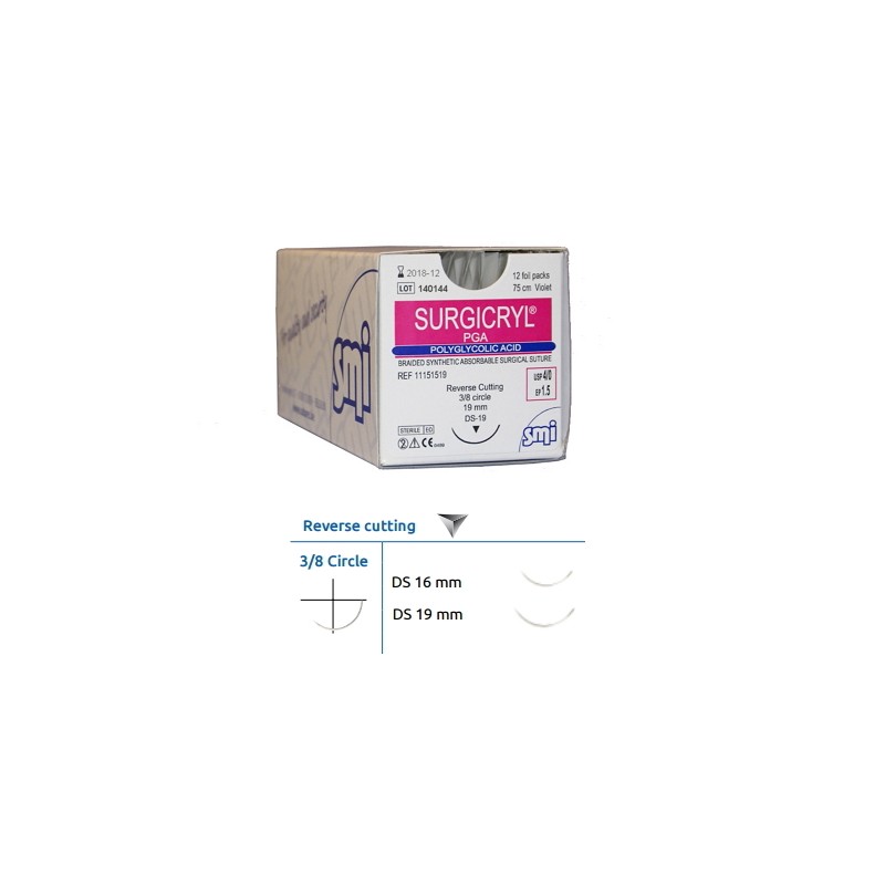 SURGICRYL NAHTMATERIAL 910 4/0 DS19 3/8C